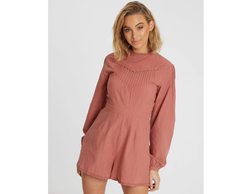 The Fated Women's Baby Its You Playsuit - Dusty Rose
