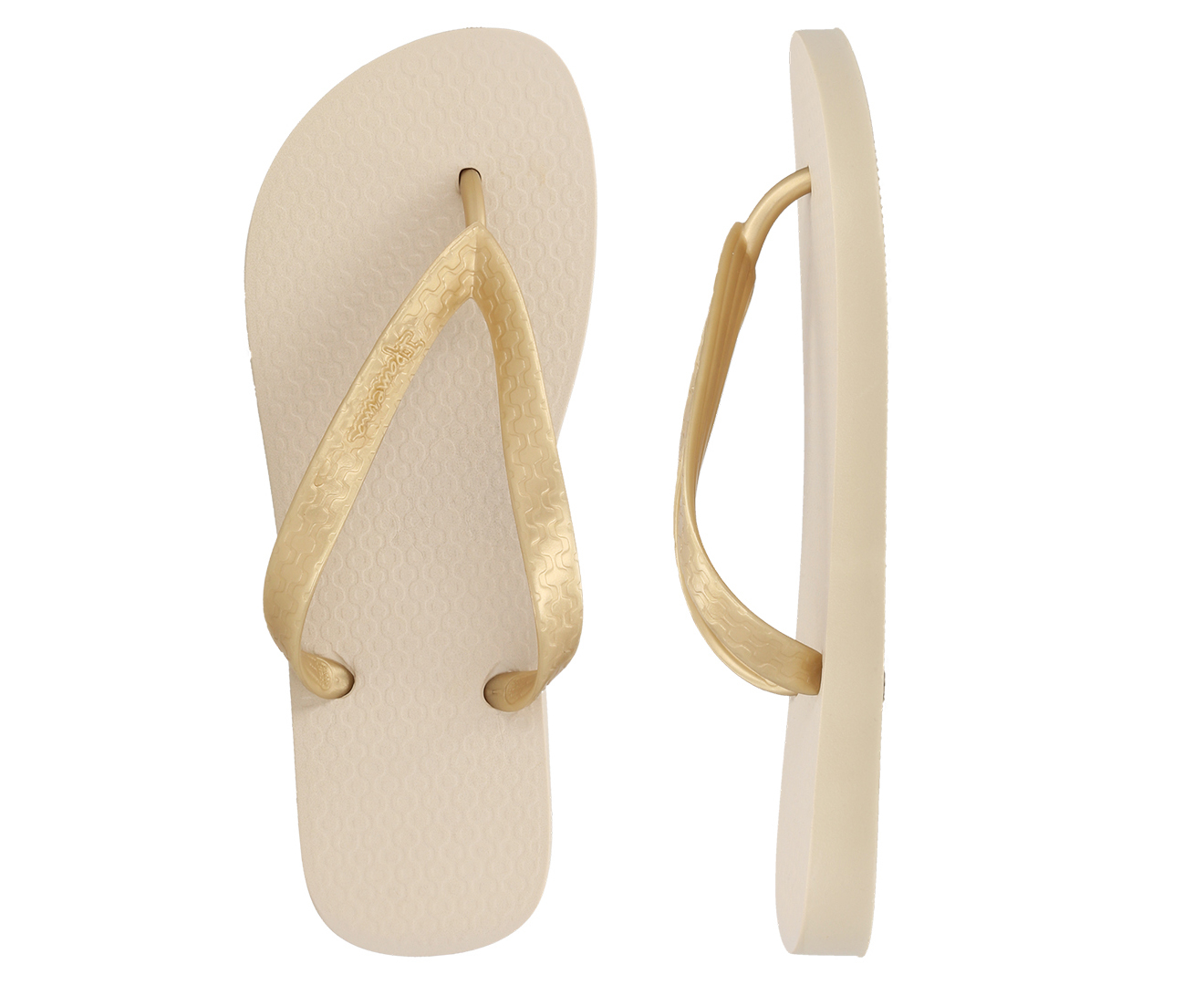 Ipanema Women's Classic Fem Thongs - Beige/Gold | Catch.co.nz