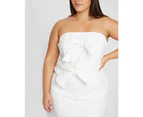 Bwldr Women's Carson Double Tie Mini Dress - White