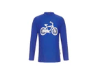 Babes in the Shade - Boy's Bike Blue Rashie UPF 50+