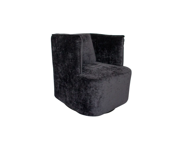 Capri lounge glider chair - Velvet - Crushed black