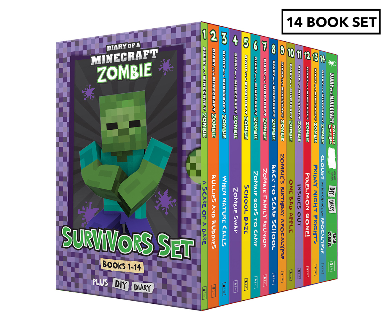 Diary Of A Minecraft Zombie Survivors Box Set 14 Books by Zack Zombie