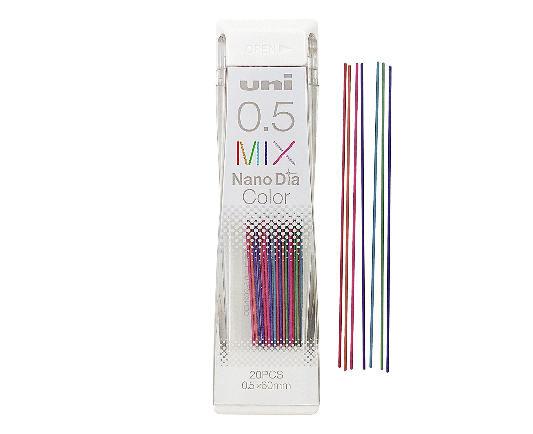 Uniball Nano Dia Mechanical COLOUR Pencil Lead Pack MIX  Colours