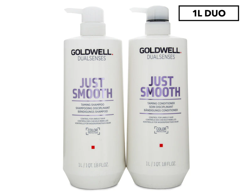 Goldwell Dualsenses Just Smooth Taming Shampoo & Conditioner Twin Pack 1L