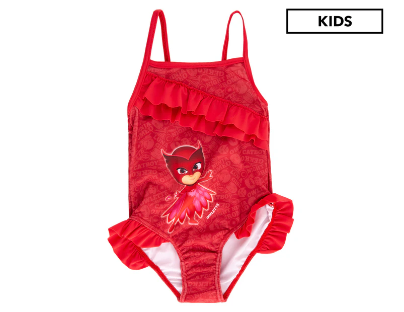 PJ Masks Girls' One-Piece Bathing Suit - Red