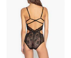 La Redoute Collections Womens Lace And Tulle Body - Black/Skin Tone