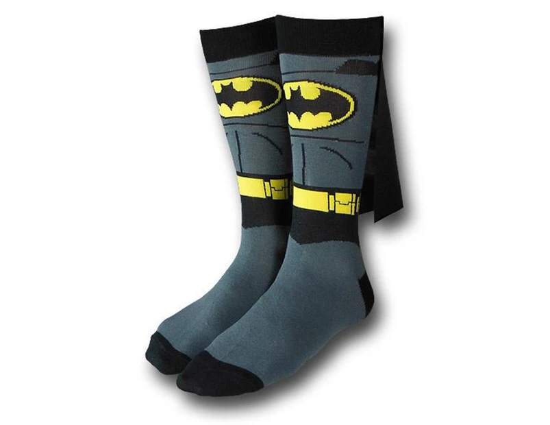 Batman Costume Crew Socks With Capes