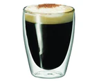 12pc Avanti Caffe Twin Wall Glasses 250ml Coffee Tea Cafe Chai Latte Drink Glass