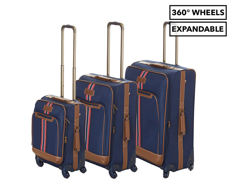 Tommy Hilfiger Nantucket Collection 3-Piece Expandable Luggage/Suitcase Set - Navy