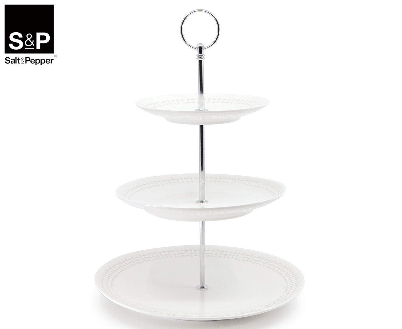 Salt & Pepper 35cm Lace 3-Tier Cake Stand - White | Catch.co.nz