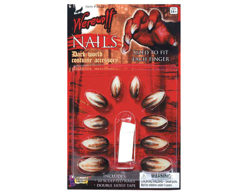 Werewolf Nails Adult Costume Accessory