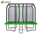 Lifespan Kids 3x2.1m HyperJump Rectangle Spring Trampoline - Black/Green