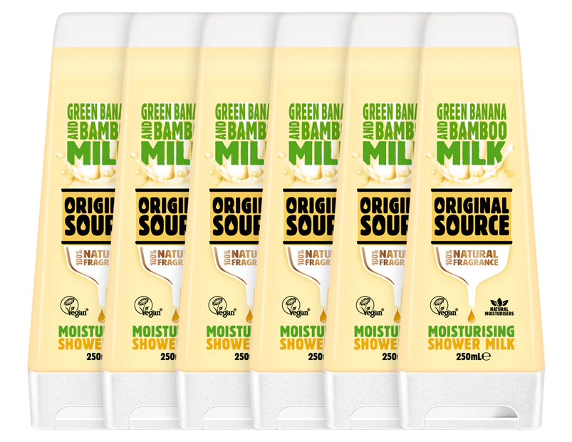 6 x Original Source Shower Milk Green Banana & Bamboo Milk 250mL