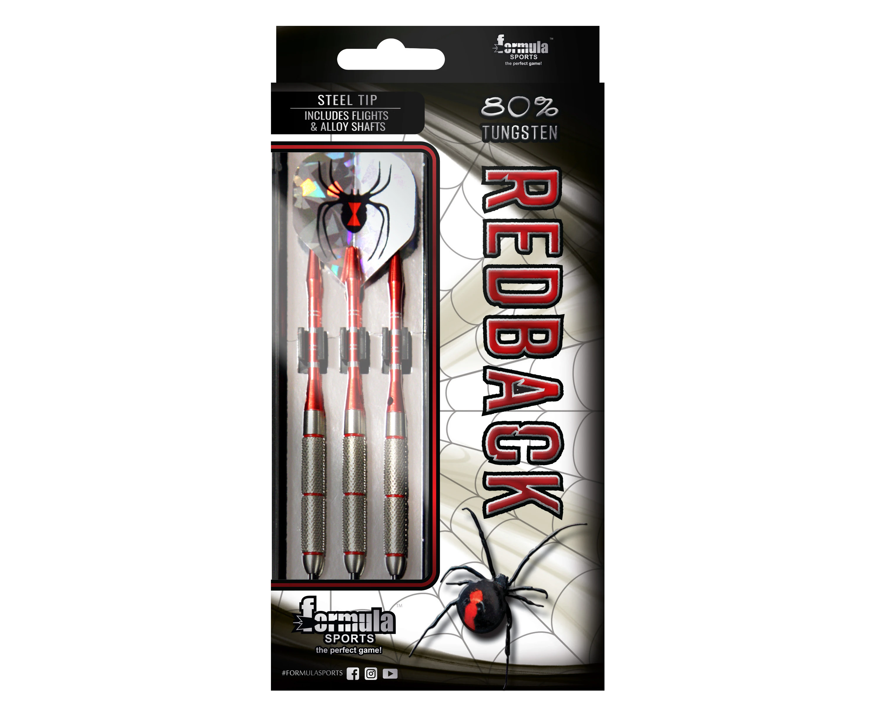 REDBACK Spider 80% Tungsten Dartboard Darts