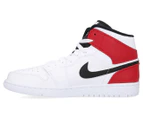Nike Men's Air Jordan 1 Mid Shoe - White/Black-Gym Red