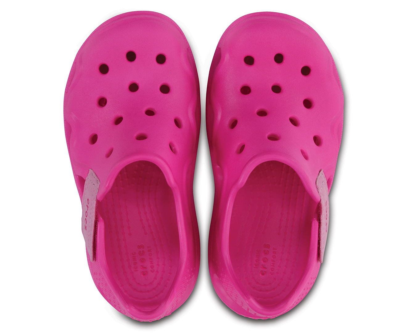 neon magenta crocs