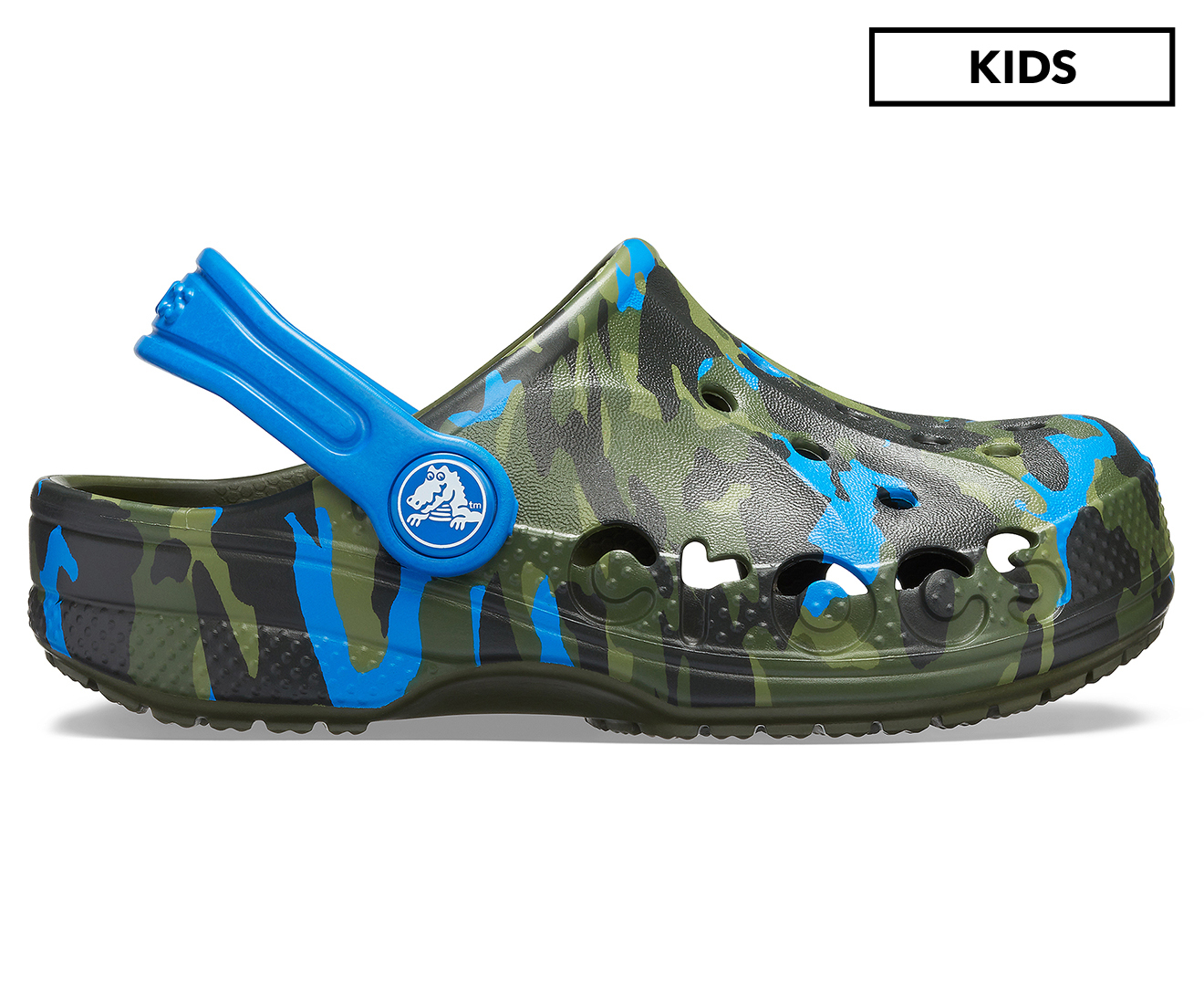 navy green crocs