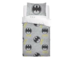 Batman Grey Logo Rotary Duvet Set (Black/Grey) - SI445