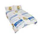 Real Madrid CF Childrens/Kids Official Patch Football Crest Duvet Set (White) - SI198