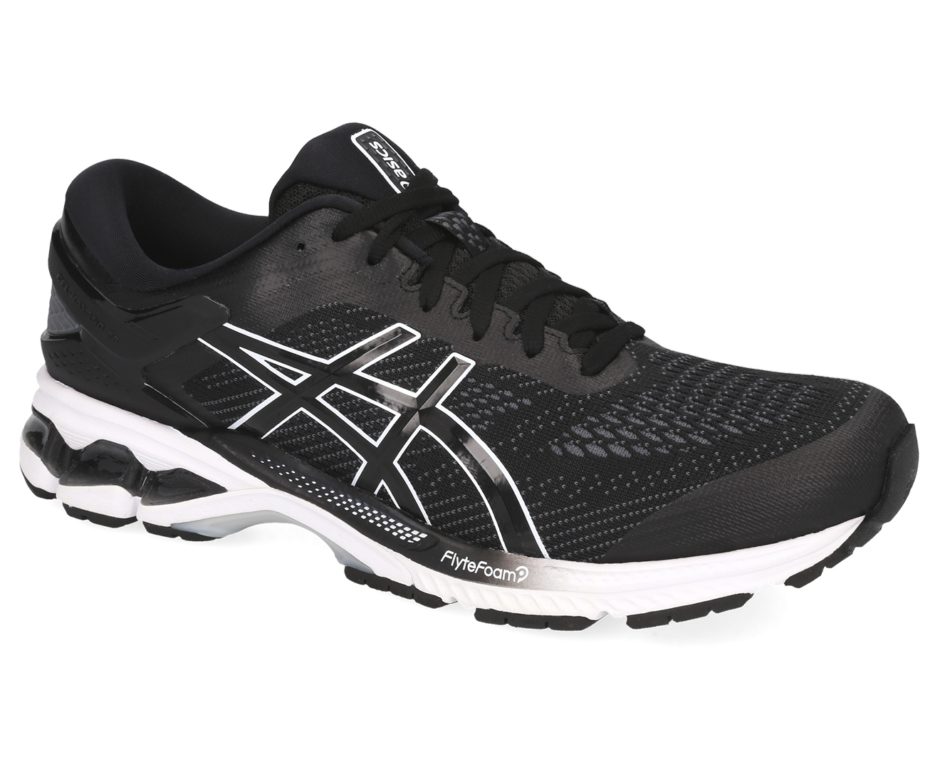 ASICS Men's GEL-Kayano 26 Running Shoes - Black/White | Catch.co.nz