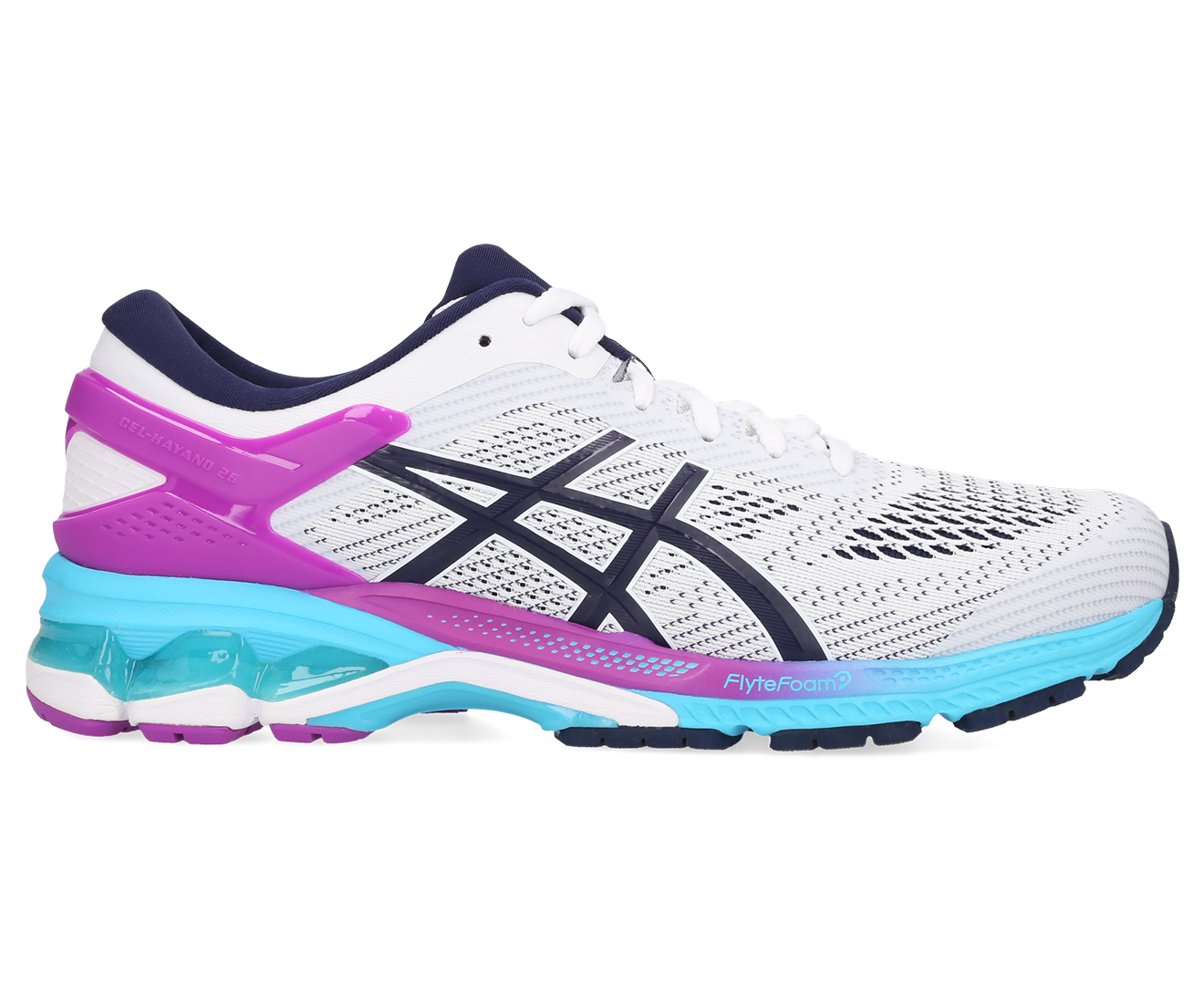 ASICS Women's GEL-Kayano 26 Running Shoes - White/Peacoat | Catch.co.nz