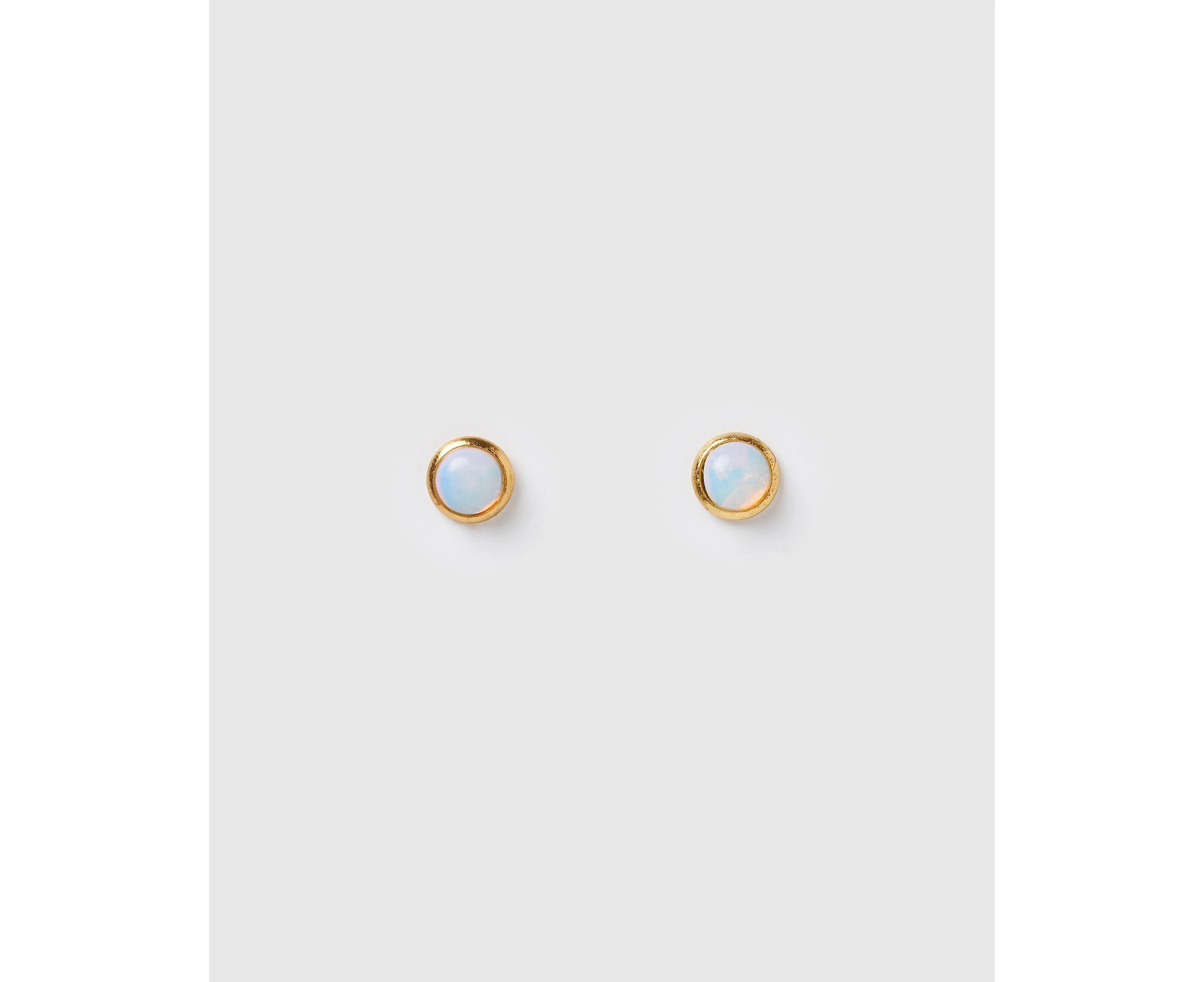 Miz Casa & Co Sunlit Stud Earrings Moonstone Gold