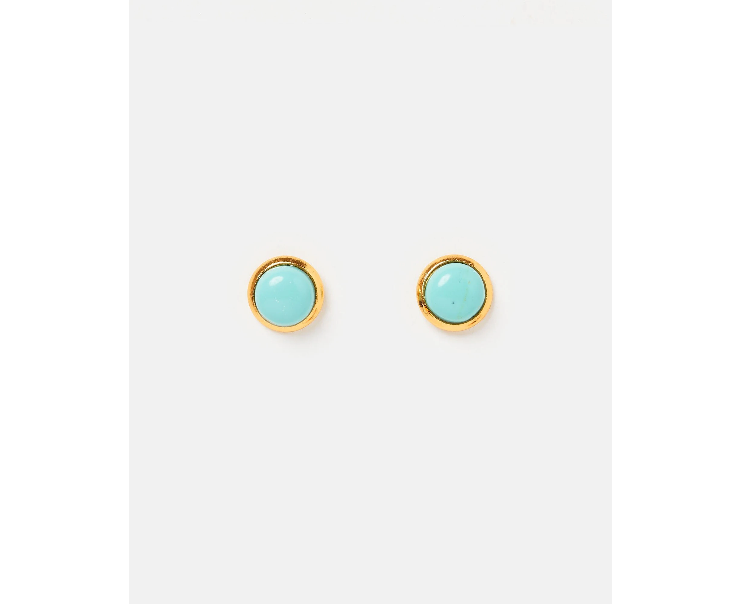 Miz Casa & Co Sunlit Stud Earrings Turquoise Gold