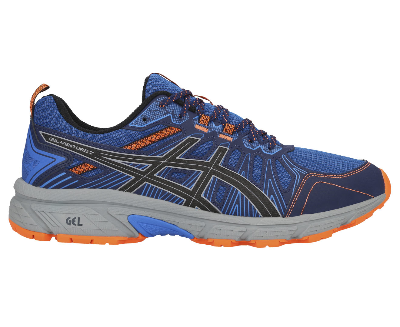 ASICS Men's GEL-Venture 7 Trail Running Shoes - Electric Blue/Sheet ...