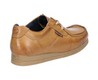 Base London Mens Event Waxy Lace Up Leather Smart Shoes - Tan