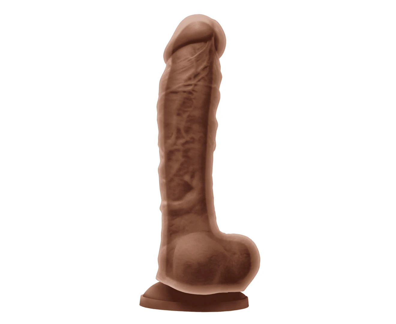 Colours 8-Inch Dual Density Dildo - Brown