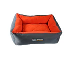 Dog Bed Cat Bed Self Warming Red/Charcoal Small/Medium Petlife Odour Resistant