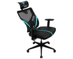 Thunder X YAMA1 Ergonomic Mesh Office / Gaming Chair - Black/Cyan