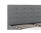 Queen Size Grey Fabric Tufted Bed Frame (Kensington Collection)