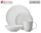 Maxwell & Williams 16-Piece Swirl Dinner Set - White