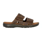 Kuta Olympus Adjustable Leather Sandal Slide Men's - Brown