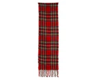 Foxbury Womens Checked Scarf (Red/Green) - SK283