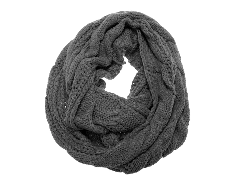 Foxbury Womens Knitted Snood (Charcoal) - SK284