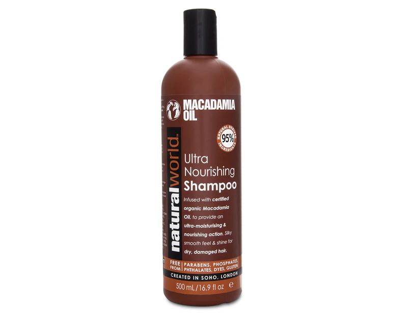 Natural World Ultra Nourishing Macadamia Oil Shampoo 500mL