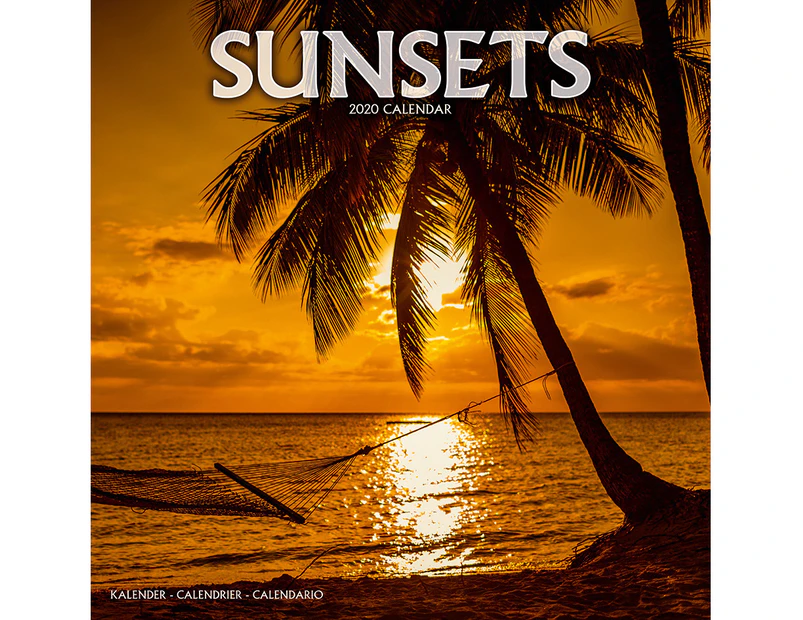 Sunsets 2020 Wall Calendar - Closed Size : 30 x 30 cm (12 x 12 Inches)