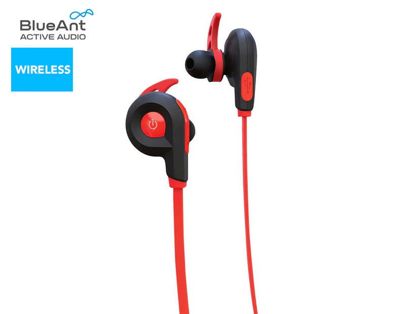 BlueAnt Pump Lite Wireless HD Audio Sportsbuds - Red