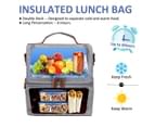 LOKASS Lunch Bags for Women Double Deck Cooler Tote Bag-Grey 2