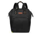 LOKASS Insulated Cooler Backpack Lightweight Lunch Box Backpack-Black