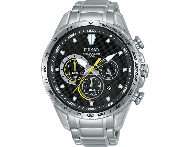 Pulsar Men's Supercars Quartz Analogue Yellow Hand Watch PT3979X