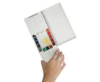 Mont Marte Premium Watercolour Half Pan Paint Set w/ Water Brush 24-Pack