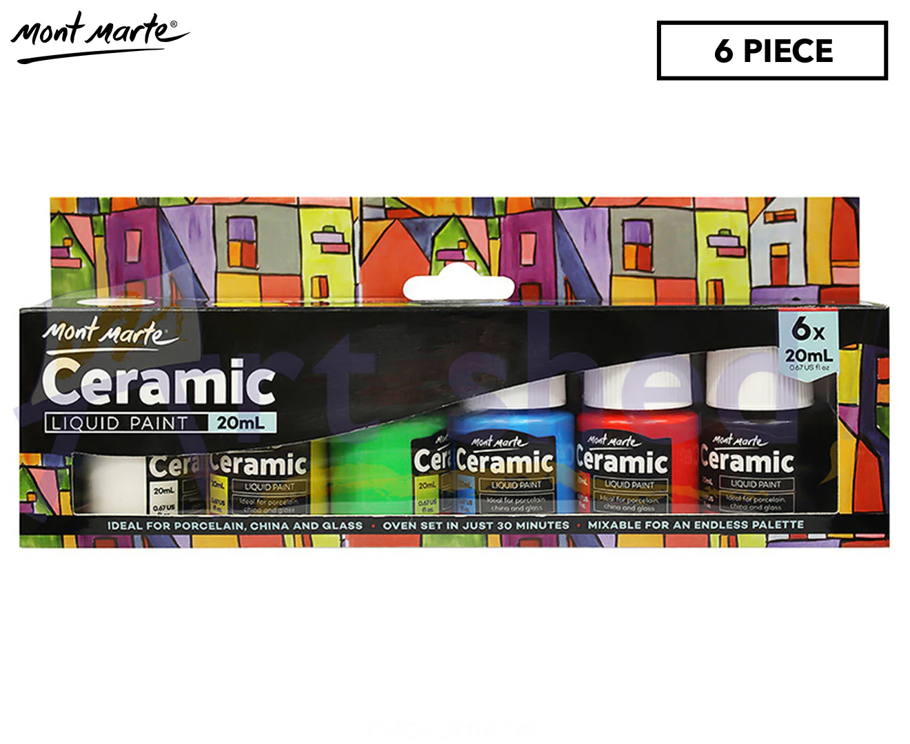 Mont Marte Paint Set - Ceramic Paint 6pc x 20ml