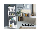 Artiss Display Shelf Ladder Corner Shelves 5-tier White