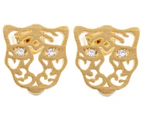 Short Story Tiger Stencil Earring - Gold