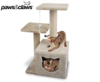 Paws & Claws Catsby Double Platform Hideaway Tower - Cream