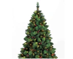 7ft Pre Lit PHOENIX Christmas Tree Green 300 LED Warm White 1193 Tips