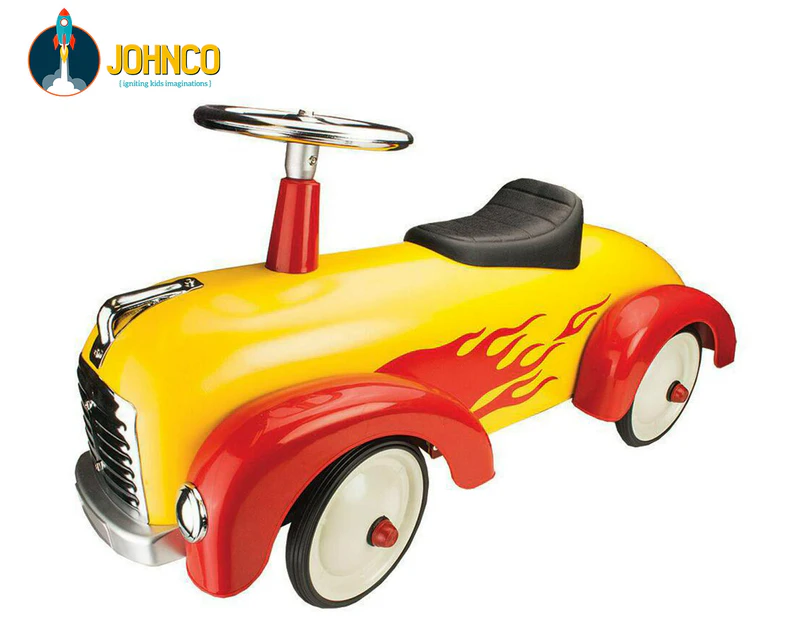 Metal Speedster Kids ride on - Yellow/Red